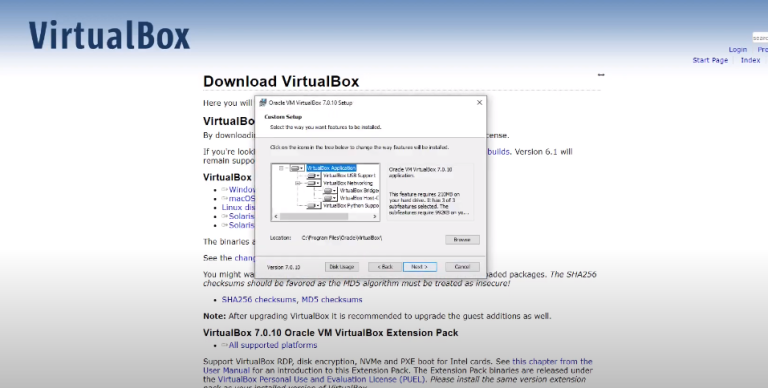 Windows – Install VirtualBox