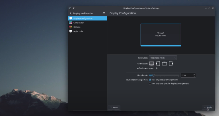 KDE change display scale