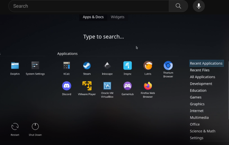KDE how to start an application and alternative launchers