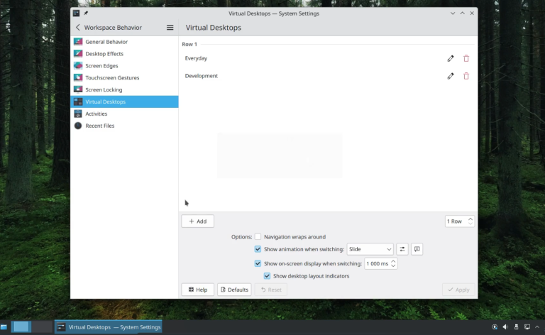KDE Virtual Desktops