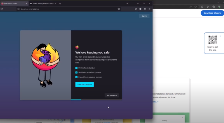 Windows 11 How to install Firefox and Chrome Browsers