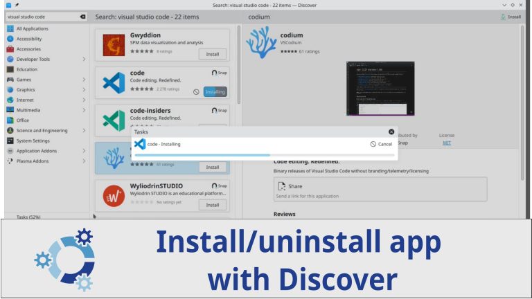 When I need to use Discover in KDE