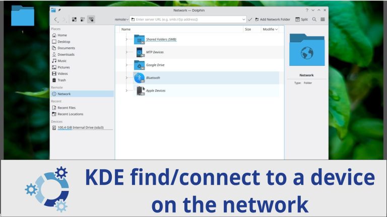 When I need to find/connect to a device on the network – KDE