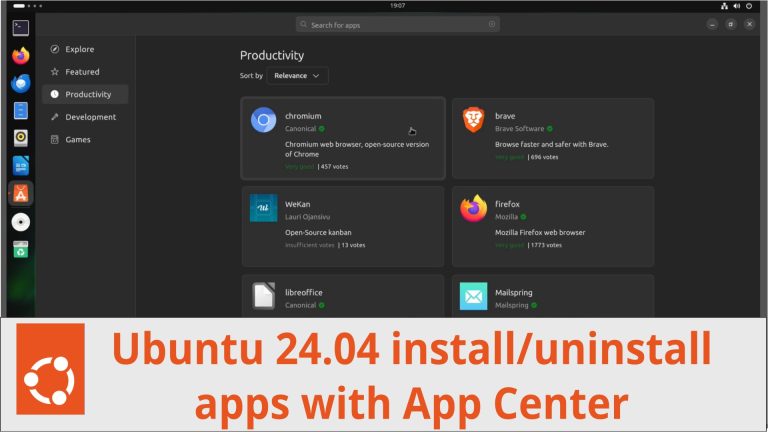 When I have to use App Center in Ubuntu 24.04