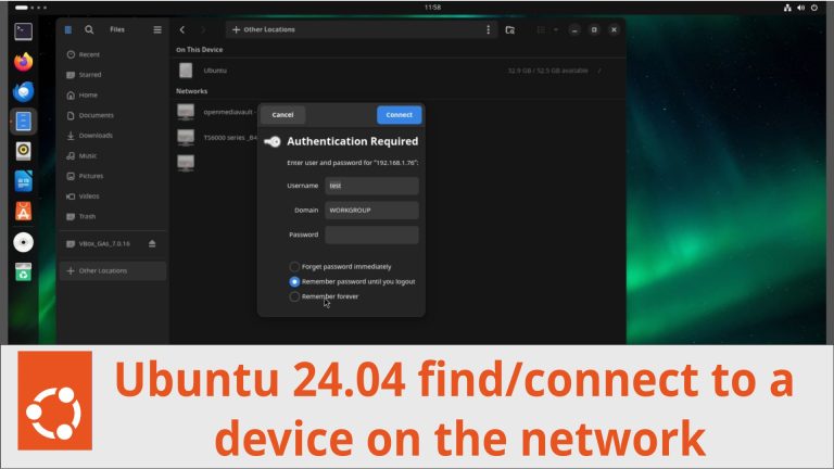 When I need to find/connect to a device on the network – Ubuntu 24.04
