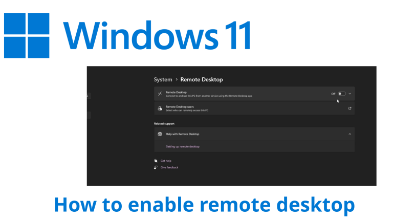 Windows 11 How to enable remote desktop