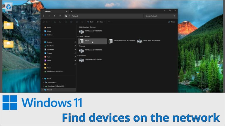 When I need to find devices on the network on Windows 11