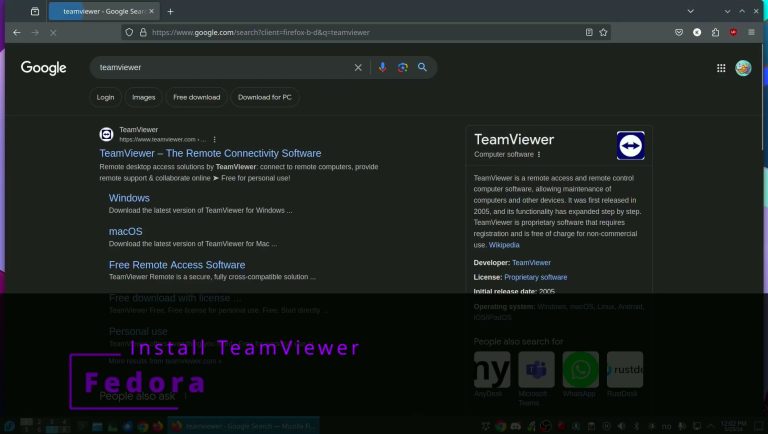 How to install TeamViewer in Fedora