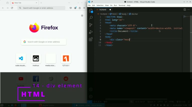 HTML 14 💻 div element