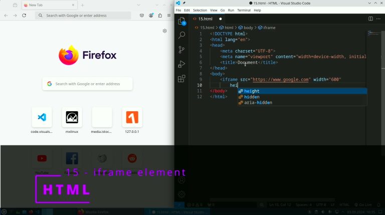 HTML 15 💻 iframe element
