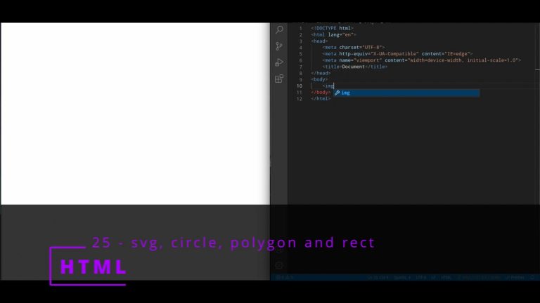HTML 25 💻 svg, circle, polygon and rect