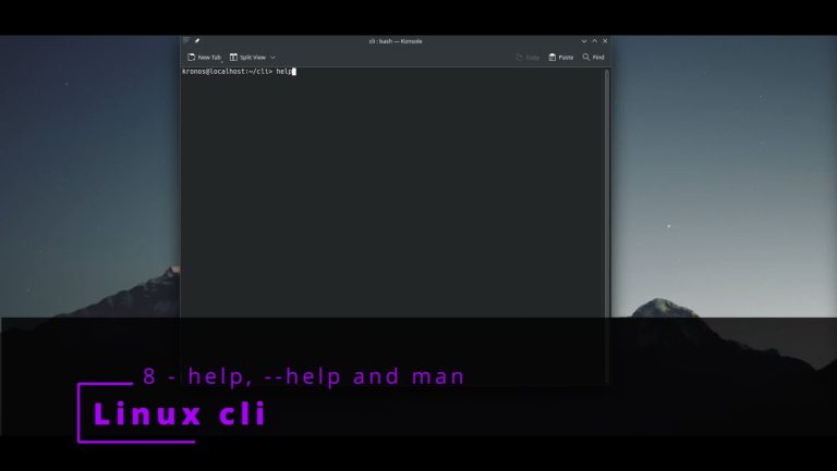 Linux CLI 8 🐧 help, –help and man