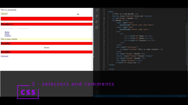 CSS 2 💻 selectors and comments