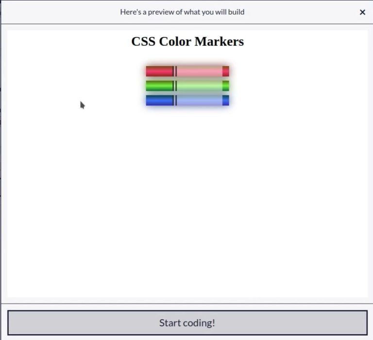 FreeCodeCamp 🌐 Responsive Web Design 🌐 Colored Markers 🌐 1,2,3