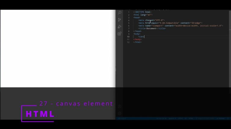 HTML 27 💻 canvas element