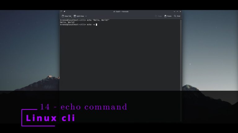 Linux CLI 14 🐧 echo command