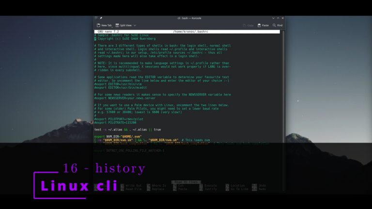 Linux CLI 16 – history 🐧