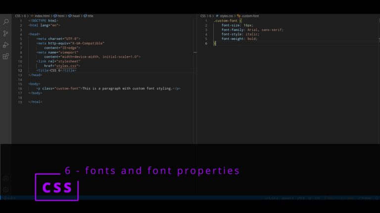 CSS 6 💻 fonts and font properties