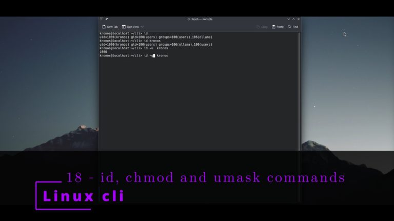 Linux CLI 18 🐧 id, chmod and umask commands