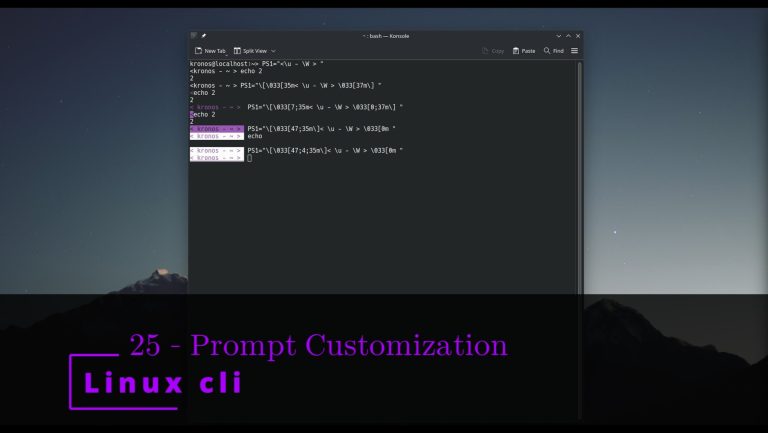 Linux CLI 25 🐧 Prompt Customization