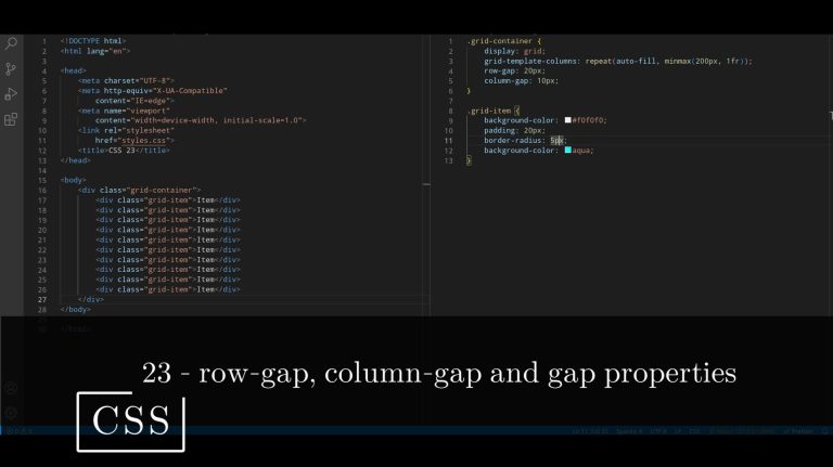 CSS 23 💻 row-gap, column-gap and gap properties