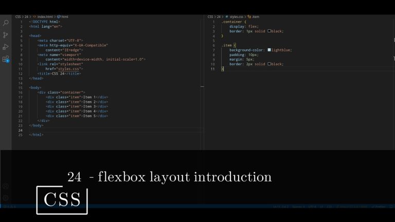 CSS 24 💻 flexbox layout introduction