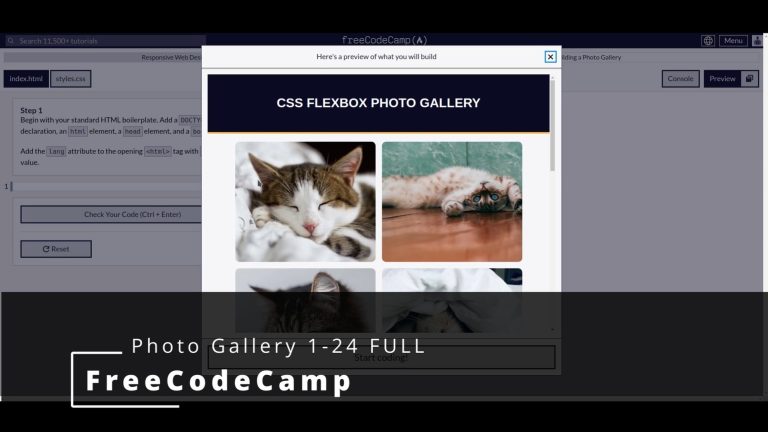 FreeCodeCamp 🌐 Responsive Web Design 🌐 Photo Gallery 1-24 FULL
