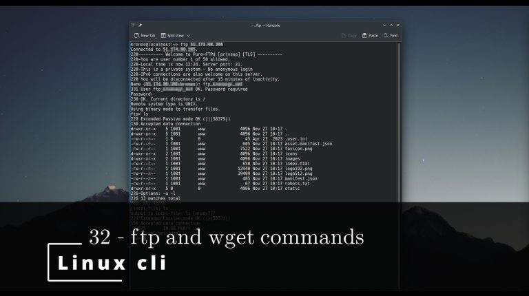 Linux CLI 32 🐧 ftp and wget commands