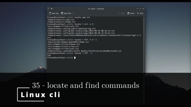 Linux CLI 35 🐧 locate and find commands