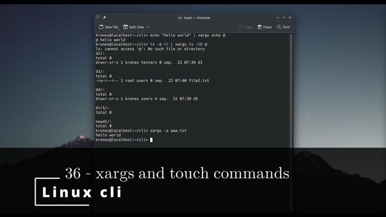 Linux CLI 36 🐧 xargs and touch commands