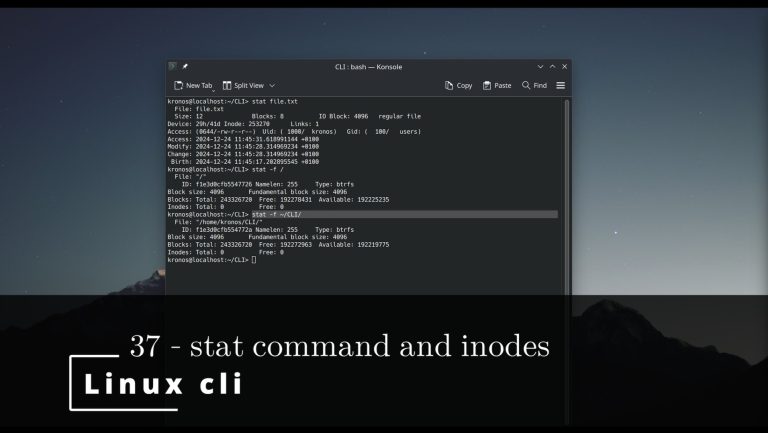 Linux CLI 37 🐧 stat command and inodes