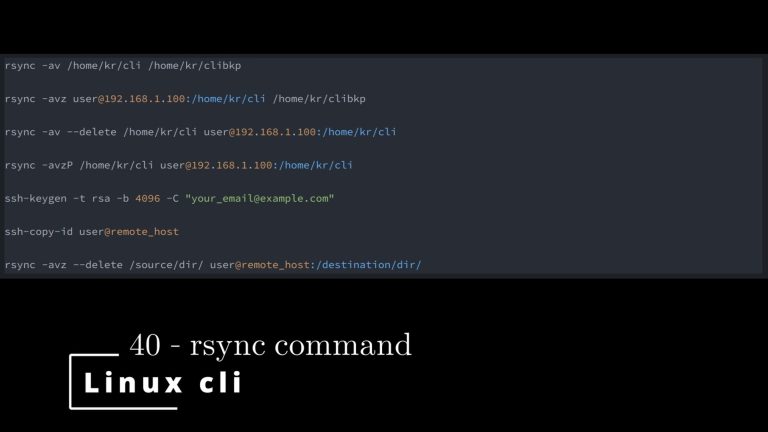 Linux CLI 40 🐧 rsync command
