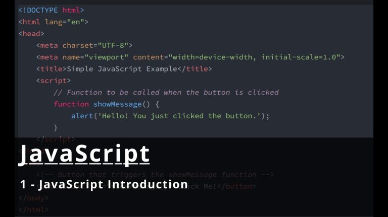 JavaScript 1 🧬 JavaScript Introduction