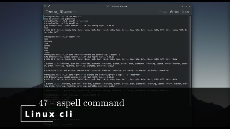 Linux CLI 47 🐧 aspell command