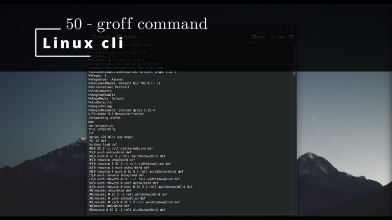 Linux CLI 50 🐧 groff command