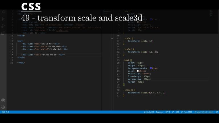 CSS 49 💻 transform scale and scale3d