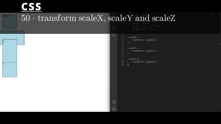 CSS 50 💻 transform scaleX, scaleY and scaleZ