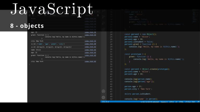 JavaScript 8 🧬 objects