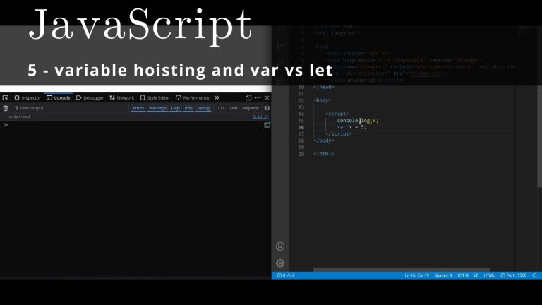 Javascript 5 🧬 variable hoisting and var vs let