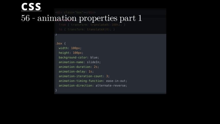 CSS 56 💻 animation properties part 1
