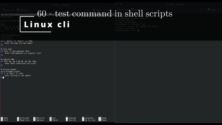 Linux CLI 60 🐧 test command in shell scripts