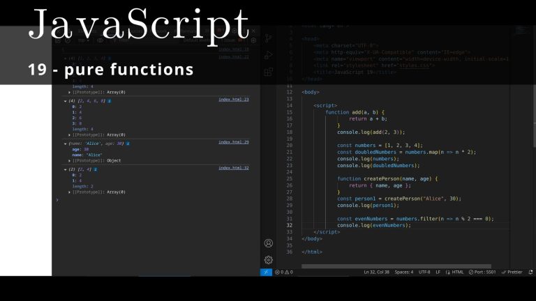 Javascript 19 🧬 pure functions