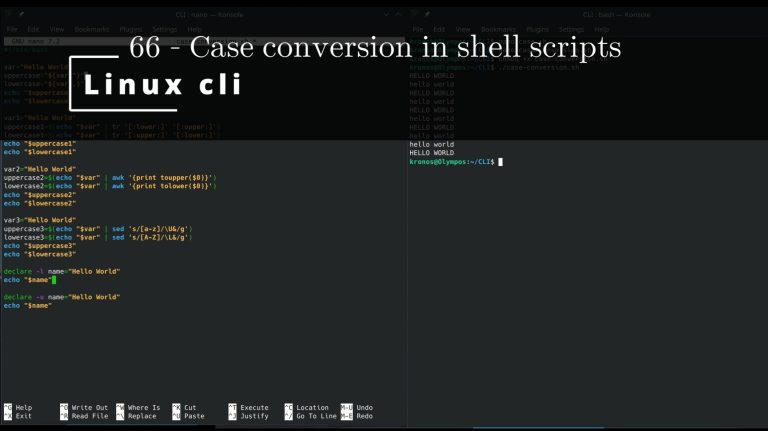 Linux CLI 66 🐧 Case conversion in shell scripts