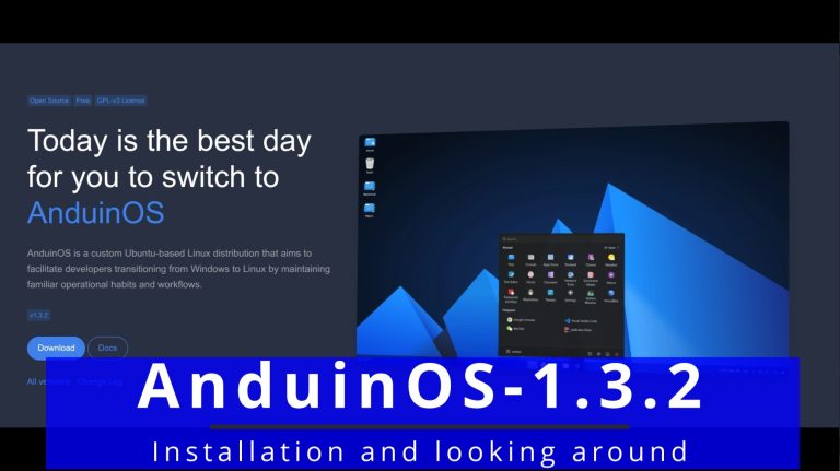 Installing AnduinOS 1.3.2 and looking around 🐧