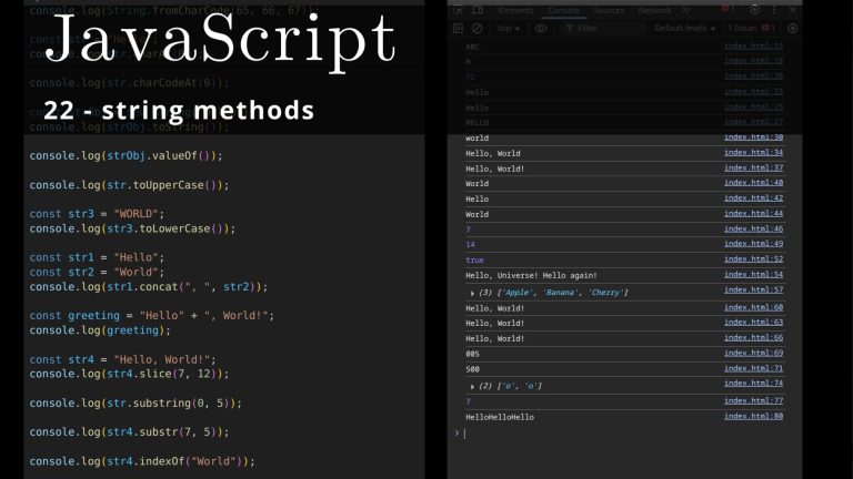 JavaScript 22 🧬 string methods