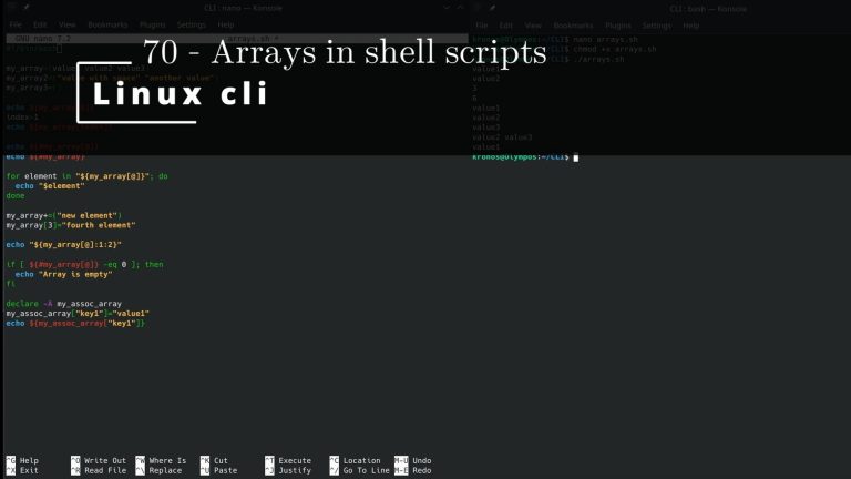 Linux CLI 70 🐧 Arrays in shell scripts