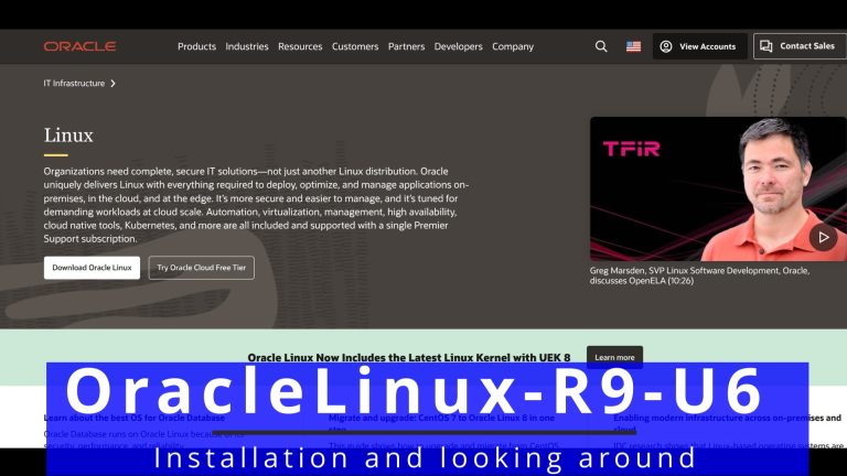 Installing OracleLinux R9 U6 🐧 looking around