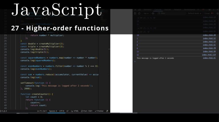 JavaScript 27 🧬 Higher-order functions