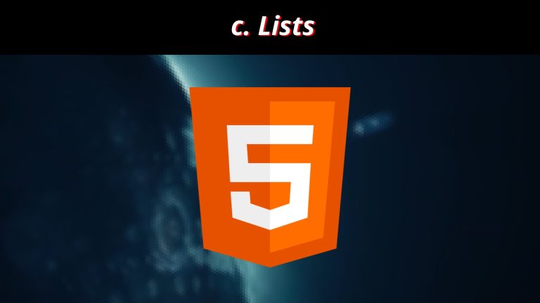 HTML 2c 💻 HTML Lists