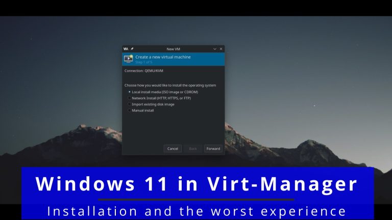 Install Windows 11 🫆 Virt-Manager
